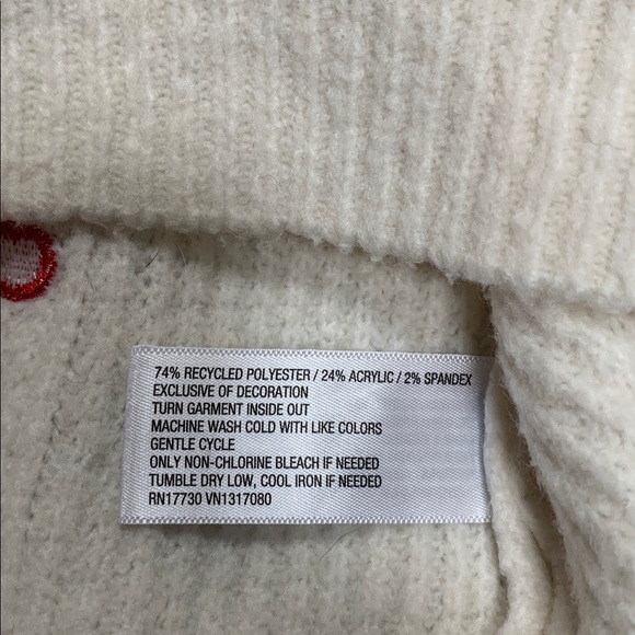 Cream Sweater with Cherry Embroidery - Picture 3 of 4